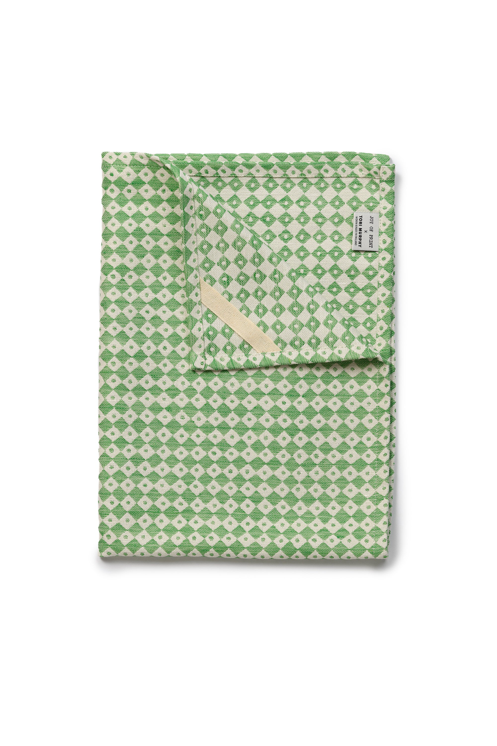 Joy of Print X Tori Murphy Chequerboard Tea Towel Spruce
