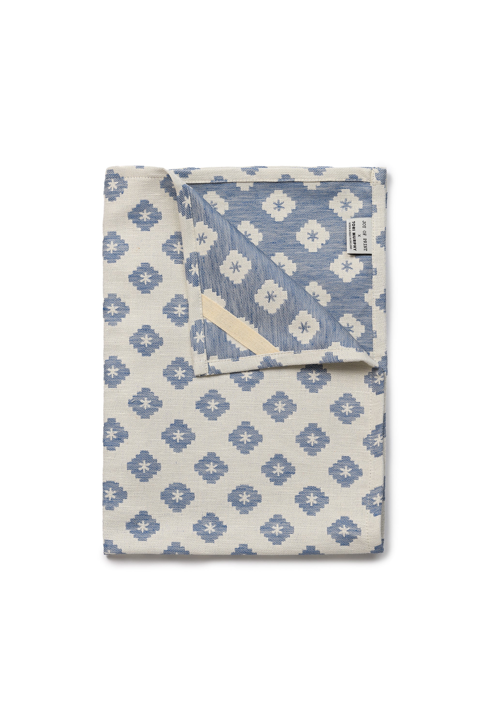 Joy of Print X Tori Murphy Diamond Star Tea Towel Indigo