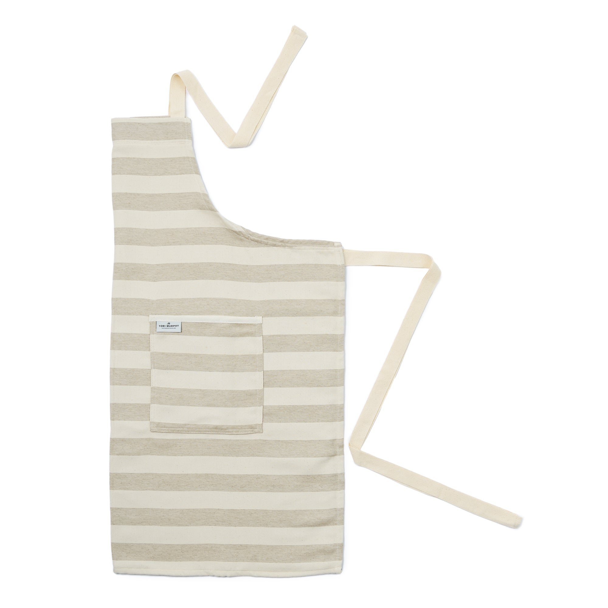 Fastnet Stripe Apron Fawn