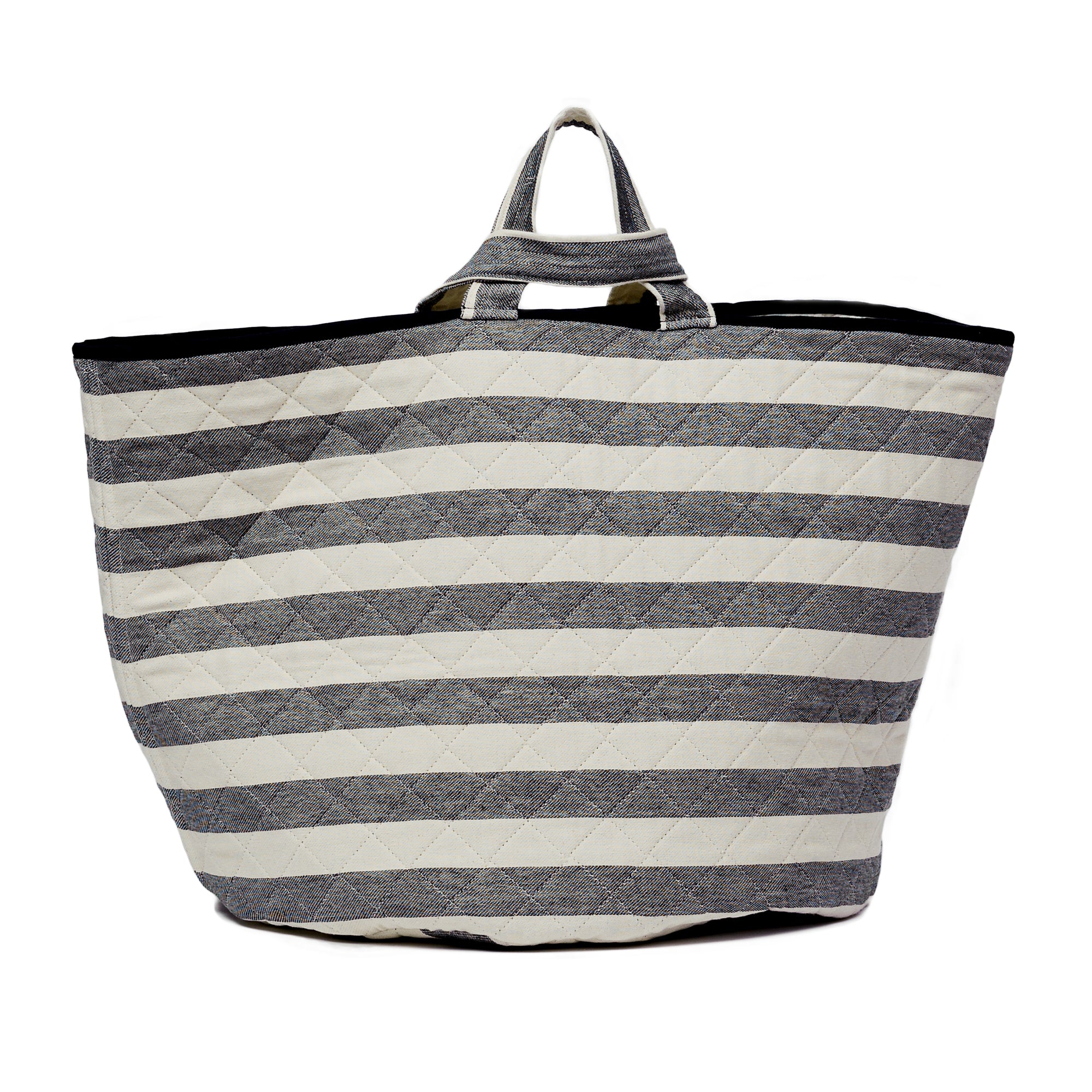 Fastnet Stripe Storage Basket Black