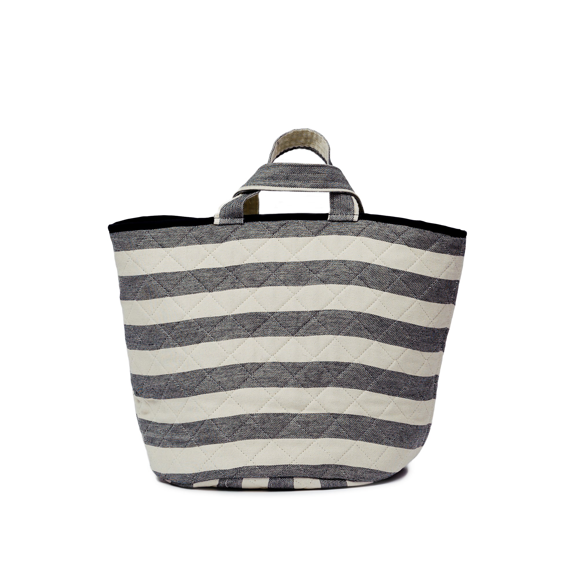 Fastnet Stripe Storage Basket Black