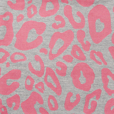 Merino Lambswool Fabric – Large Hamilton Spot Grey and Hot Pink fabric-Tori Murphy Ltd