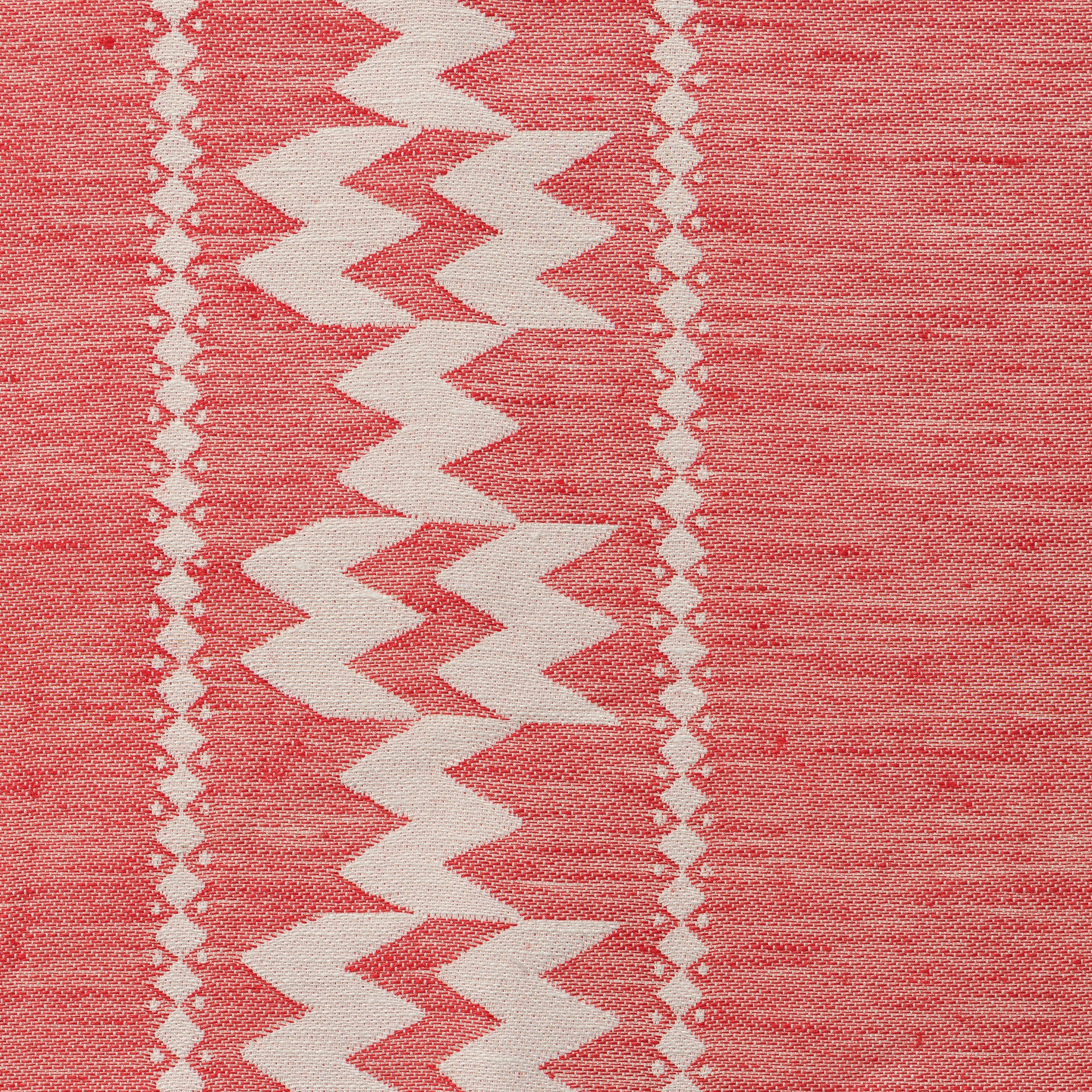 Joy of Print X Tori Murphy Zig Zag Stripe Linen Blend Fabric Berry