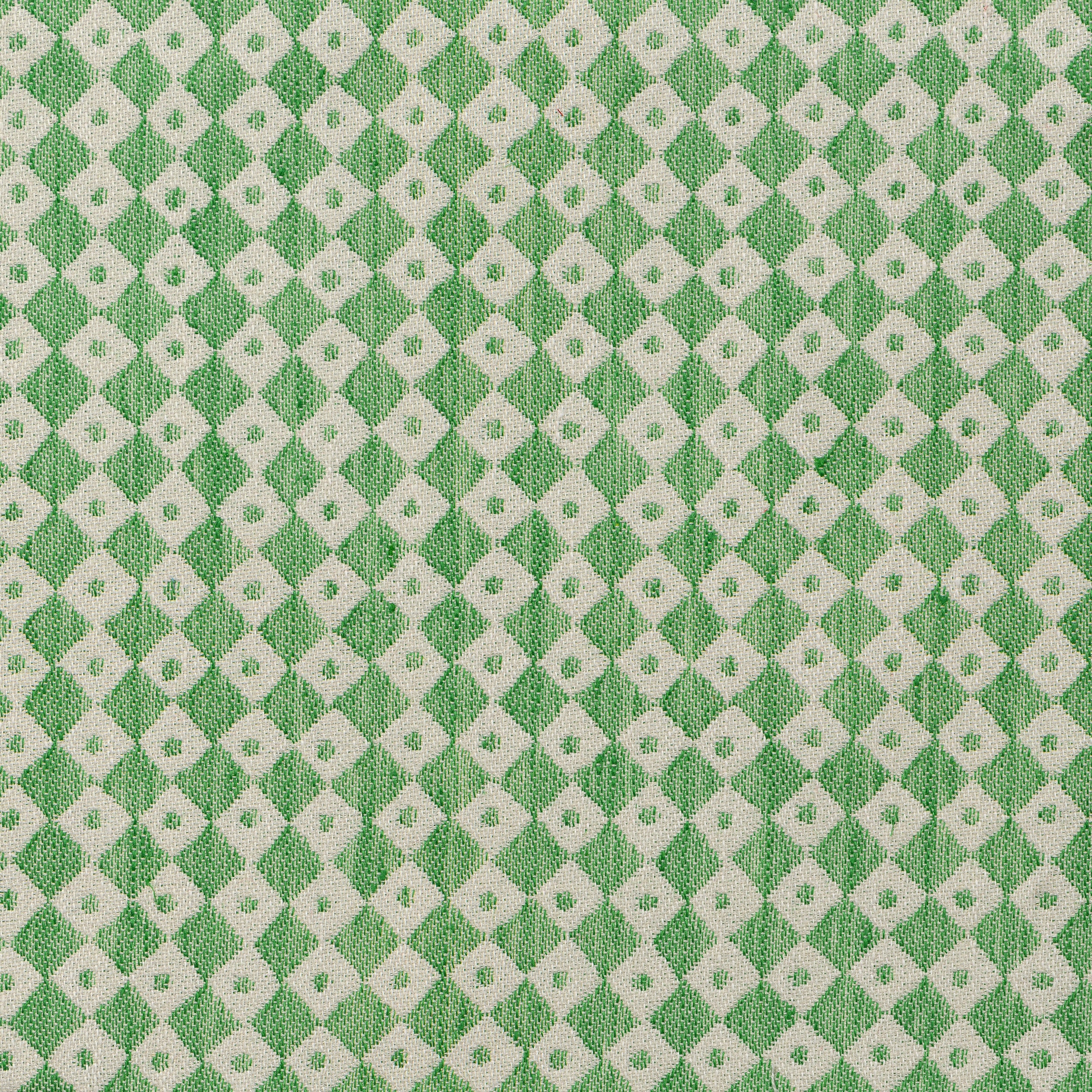 Joy of Print X Tori Murphy Chequerboard Linen Blend Fabric Spruce