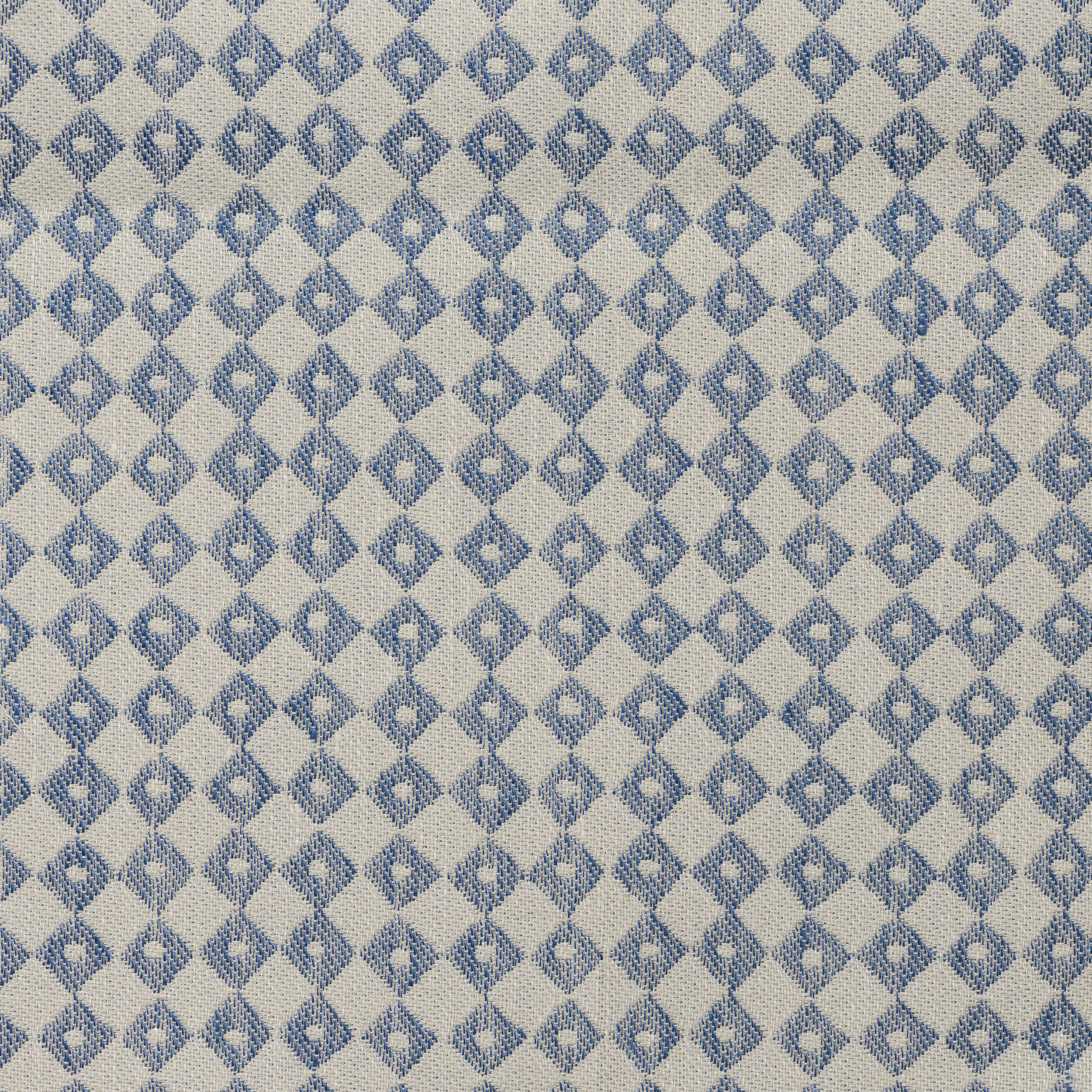 Joy of Print X Tori Murphy Chequerboard Cotton Fabric Indigo Sample