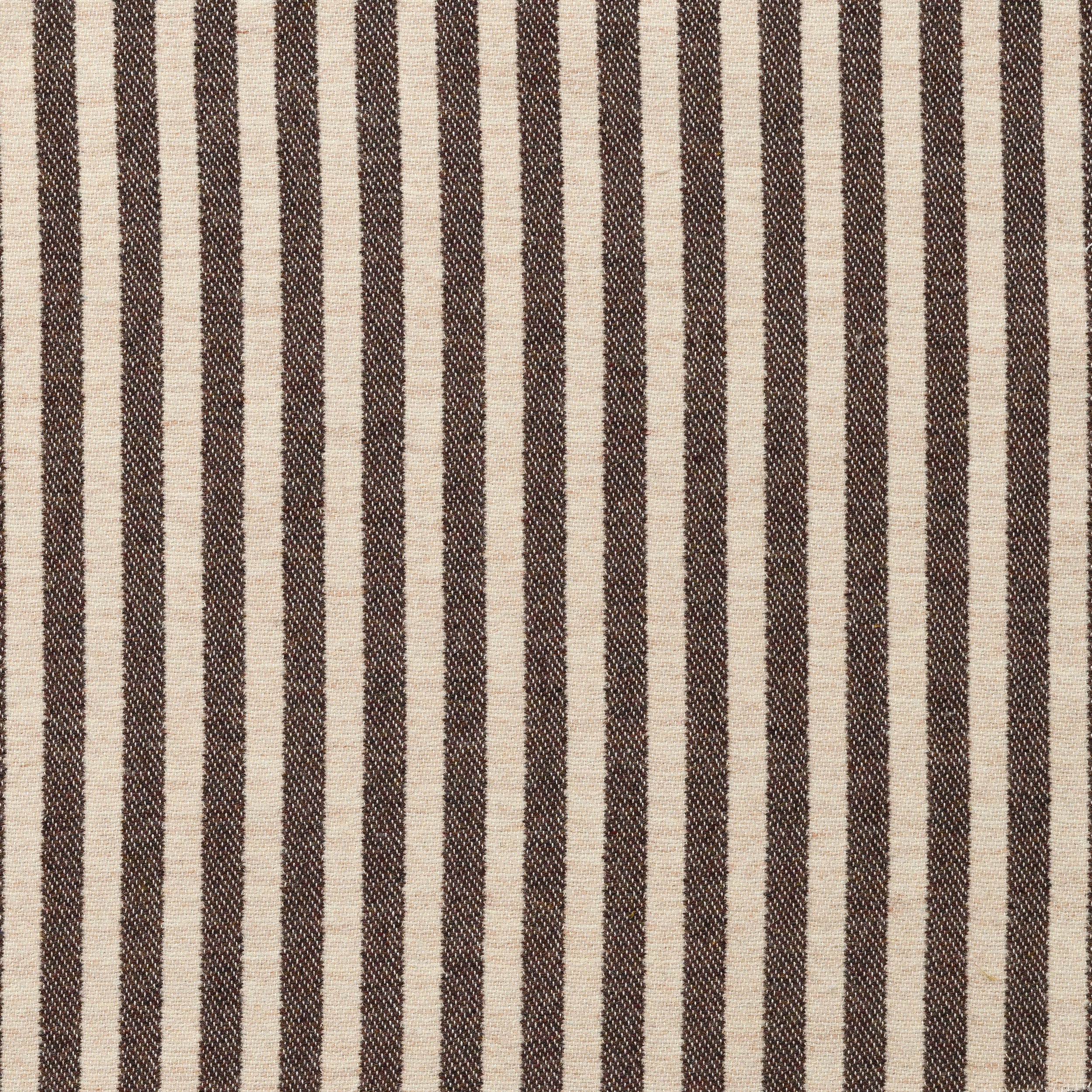 Harbour Stripe Merino Wool Fabric Chestnut