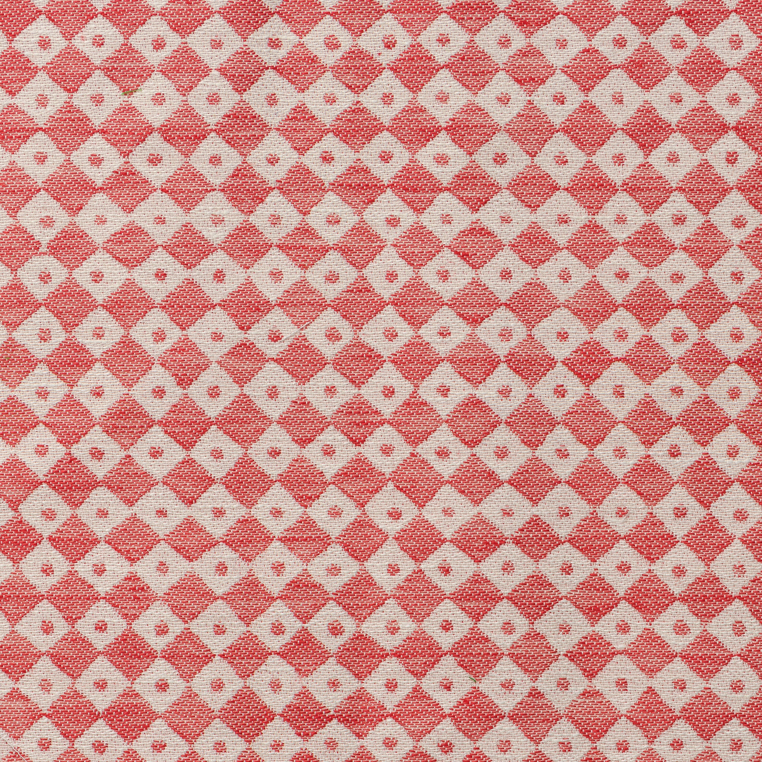 Joy of Print X Tori Murphy Chequerboard Linen Blend Fabric Berry