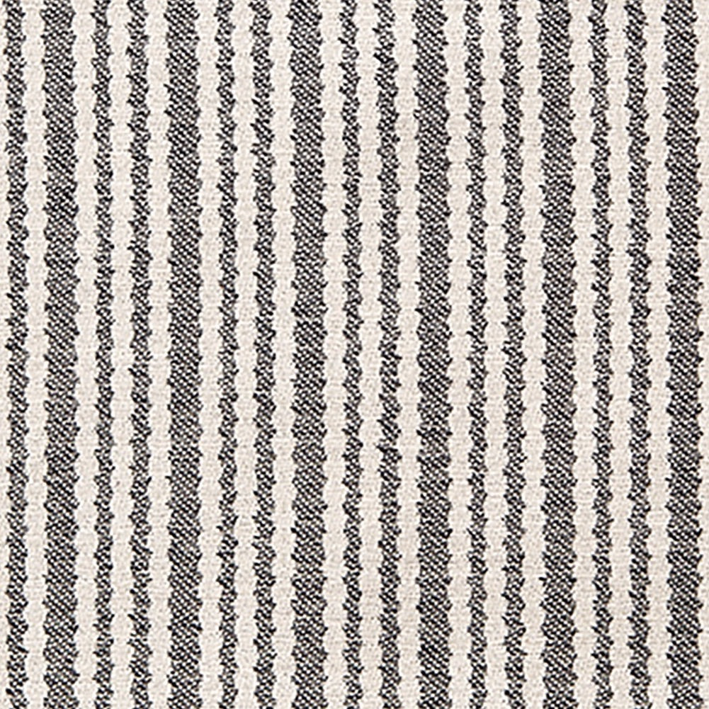 Scallop Stripe Cotton Fabric Black