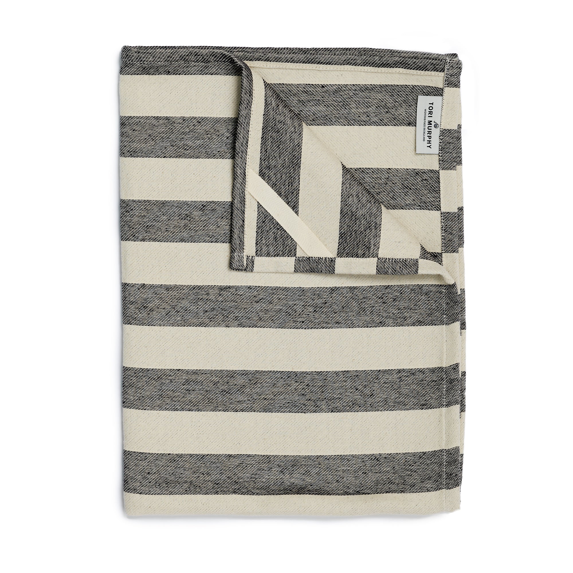 Fastnet Stripe Tea Towel Black