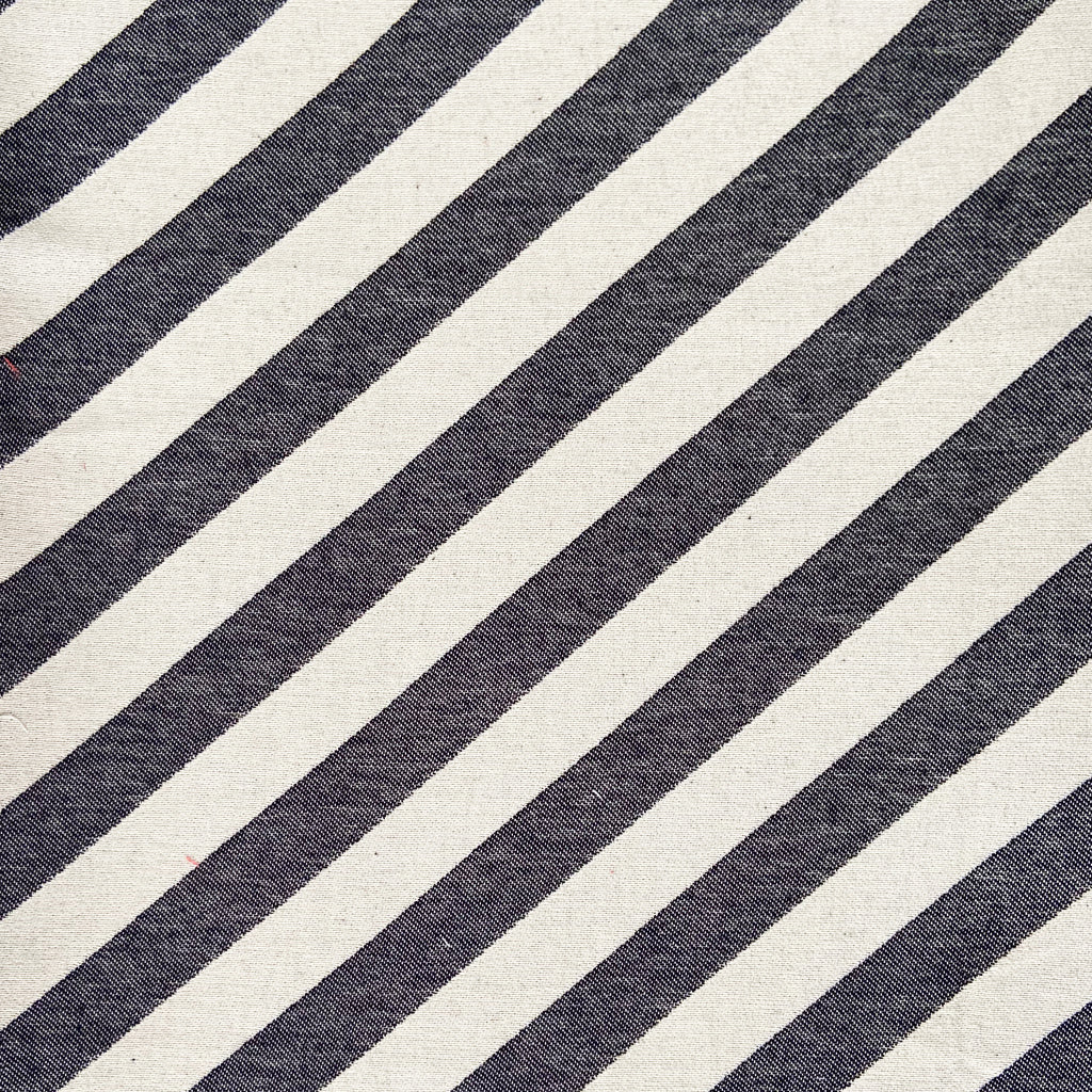 Totto Stripe Cotton Fabric Black sample