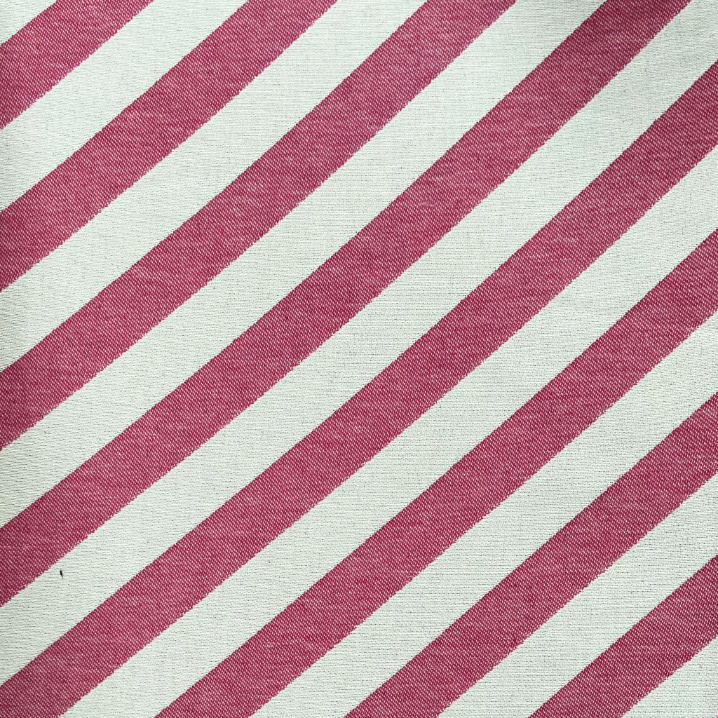 Totto Stripe Cotton Fabric Radish sample
