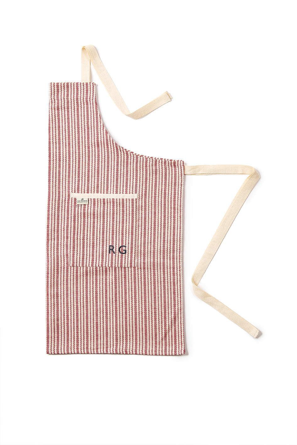 Scallop Stripe Apron Black