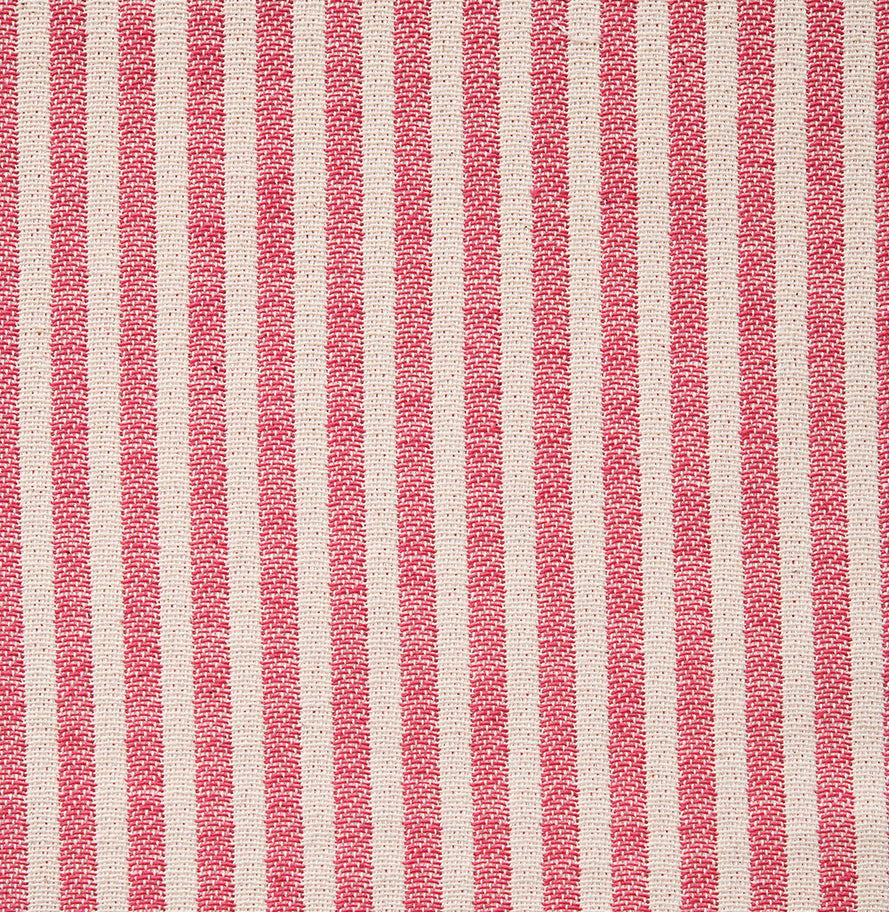 Harbour Stripe Cotton Fabric Radish sample