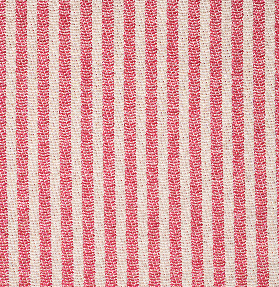 Harbour Stripe Cotton Fabric Radish