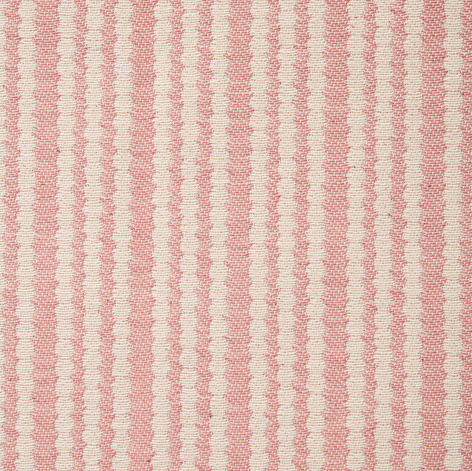 Scallop Stripe Cotton Fabric Rose sample