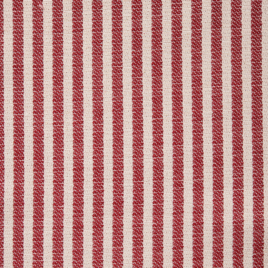 Harbour Stripe Cotton Fabric Claret sample