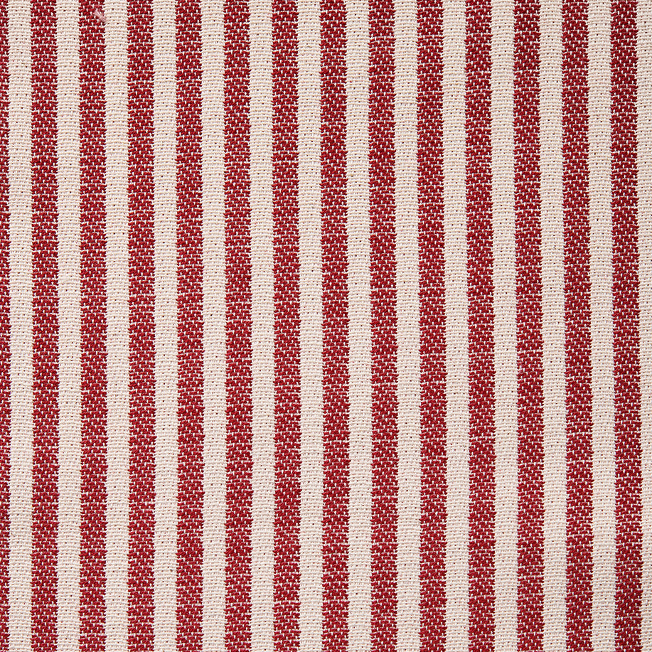 Harbour Stripe Cotton Fabric Claret