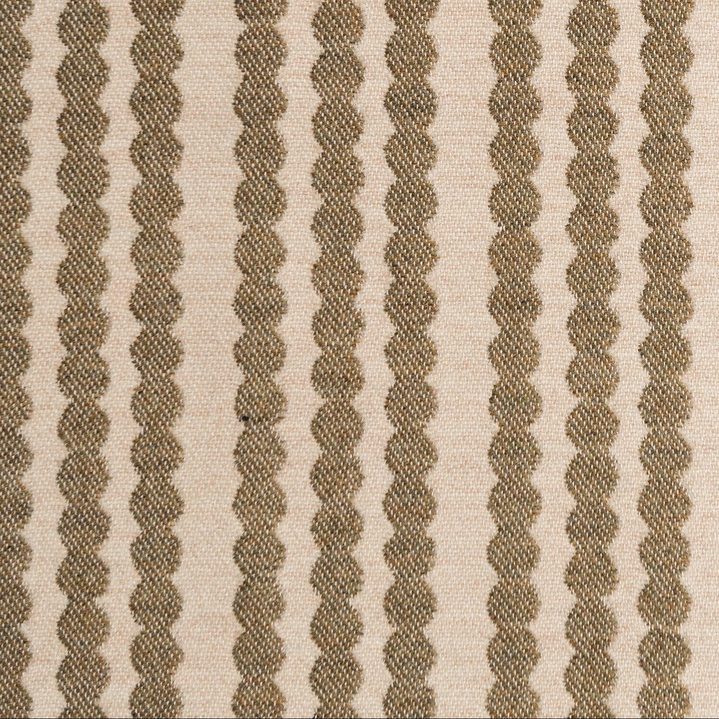 Scallop Stripe Merino Wool Fabric Sage sample