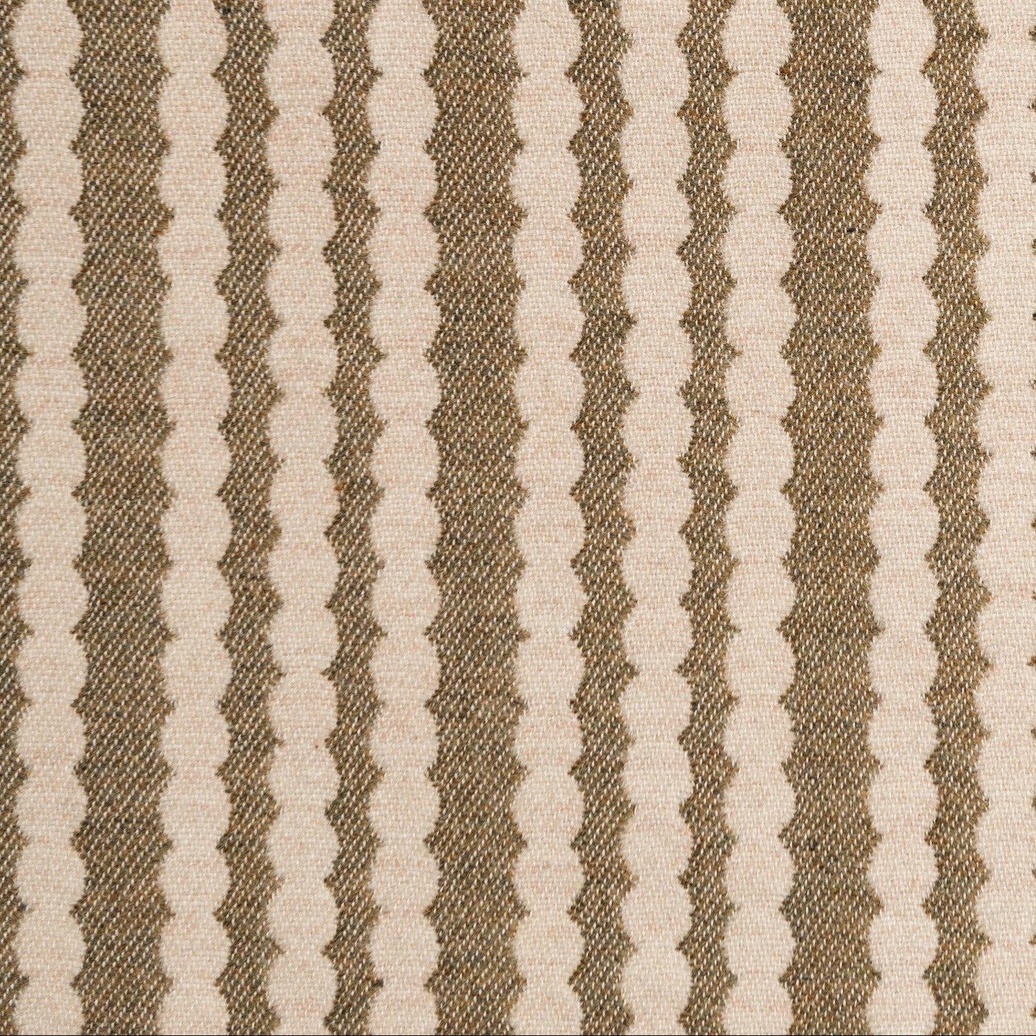 Scallop Stripe Merino Wool Fabric Sage