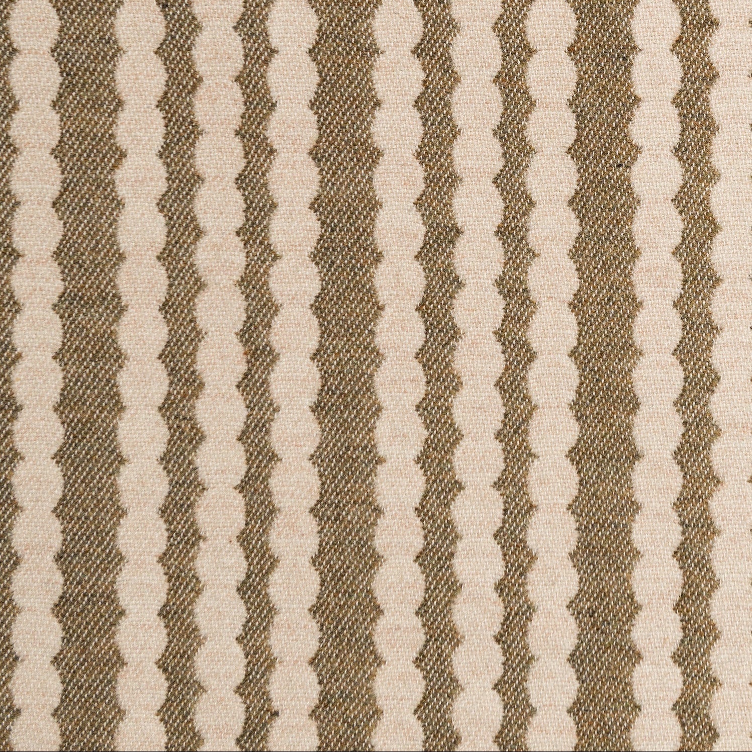 Scallop Stripe Merino Wool Fabric Sage sample
