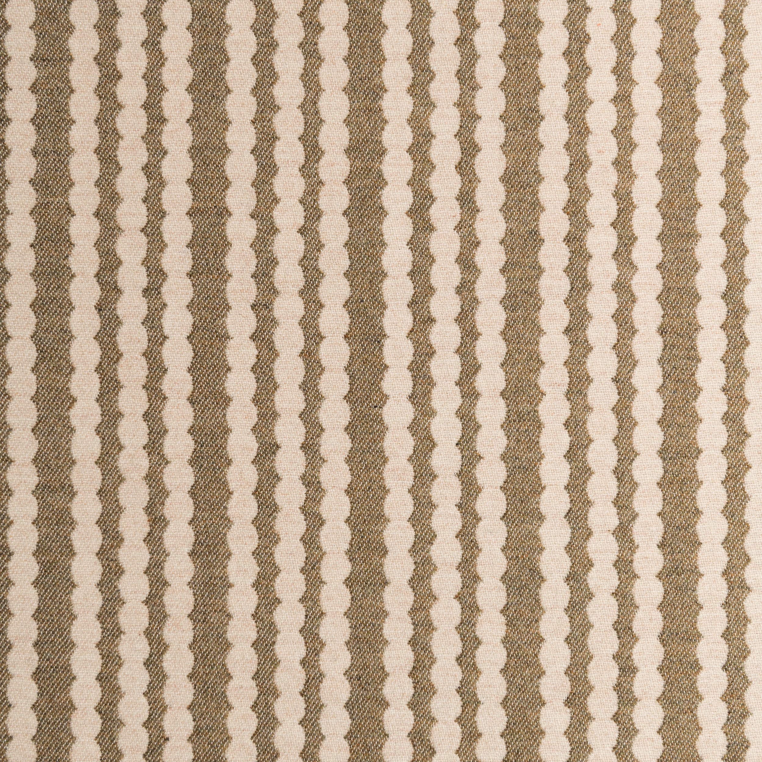 Scallop Stripe Merino Wool Fabric Sage sample