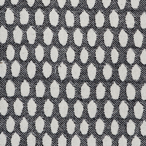 Elca Cotton Fabric Black and Linen sample