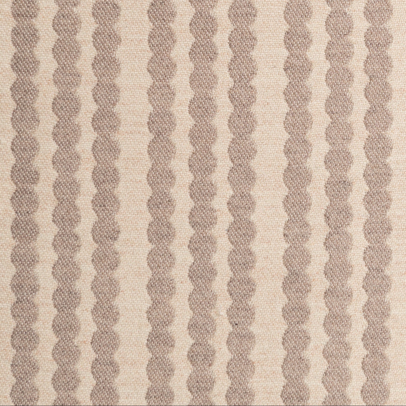 Scallop Stripe Merino Wool Fabric Mushroom sample