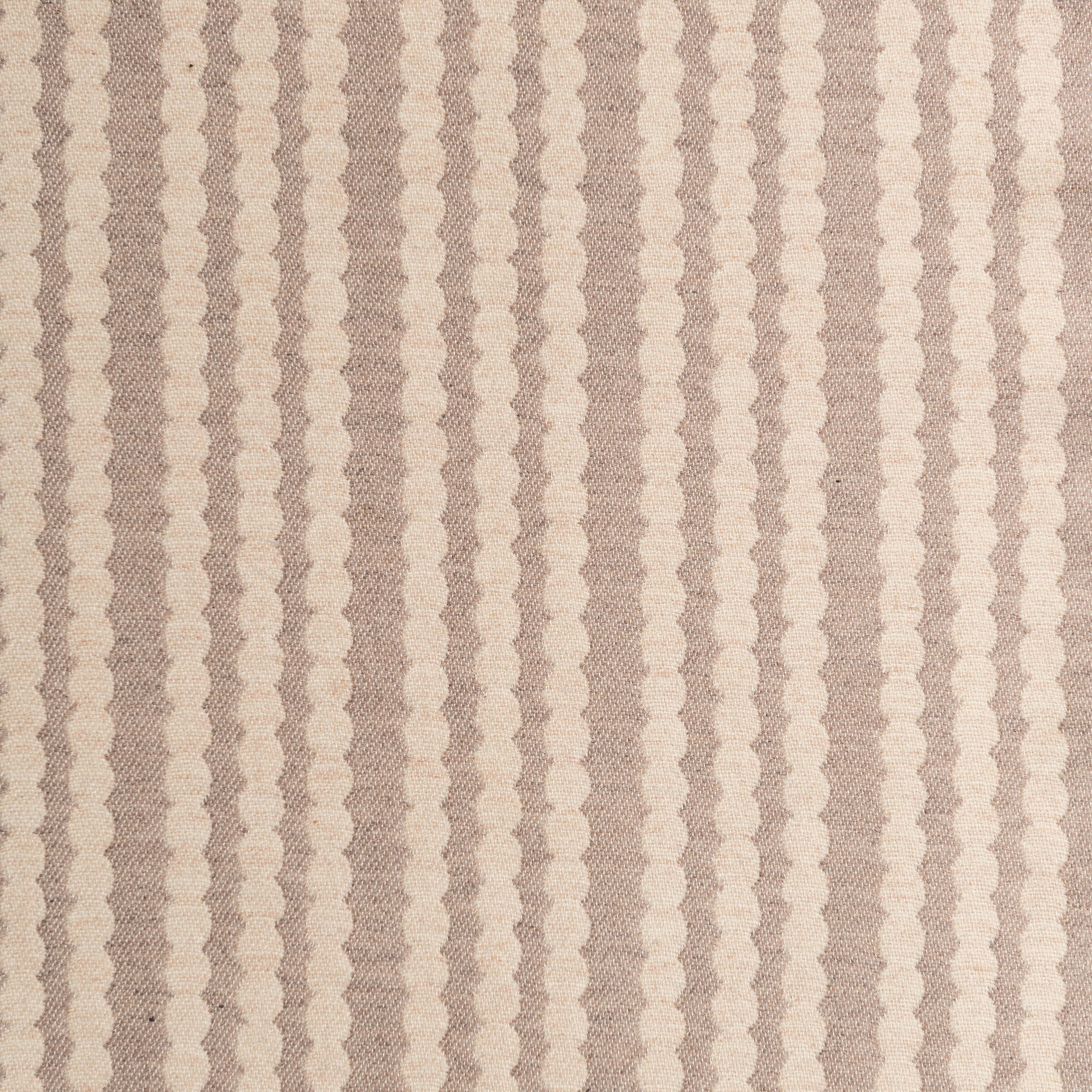 Curtain Scallop Stripe Wool Mushroom