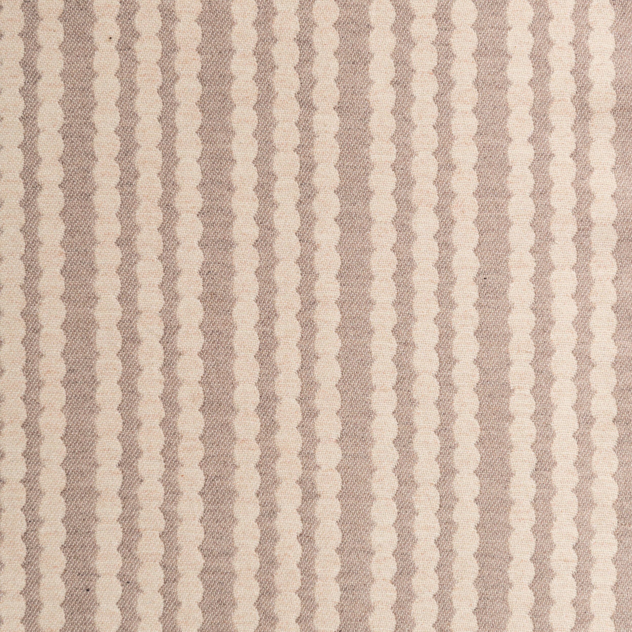 Scallop Stripe Merino Wool Fabric Mushroom
