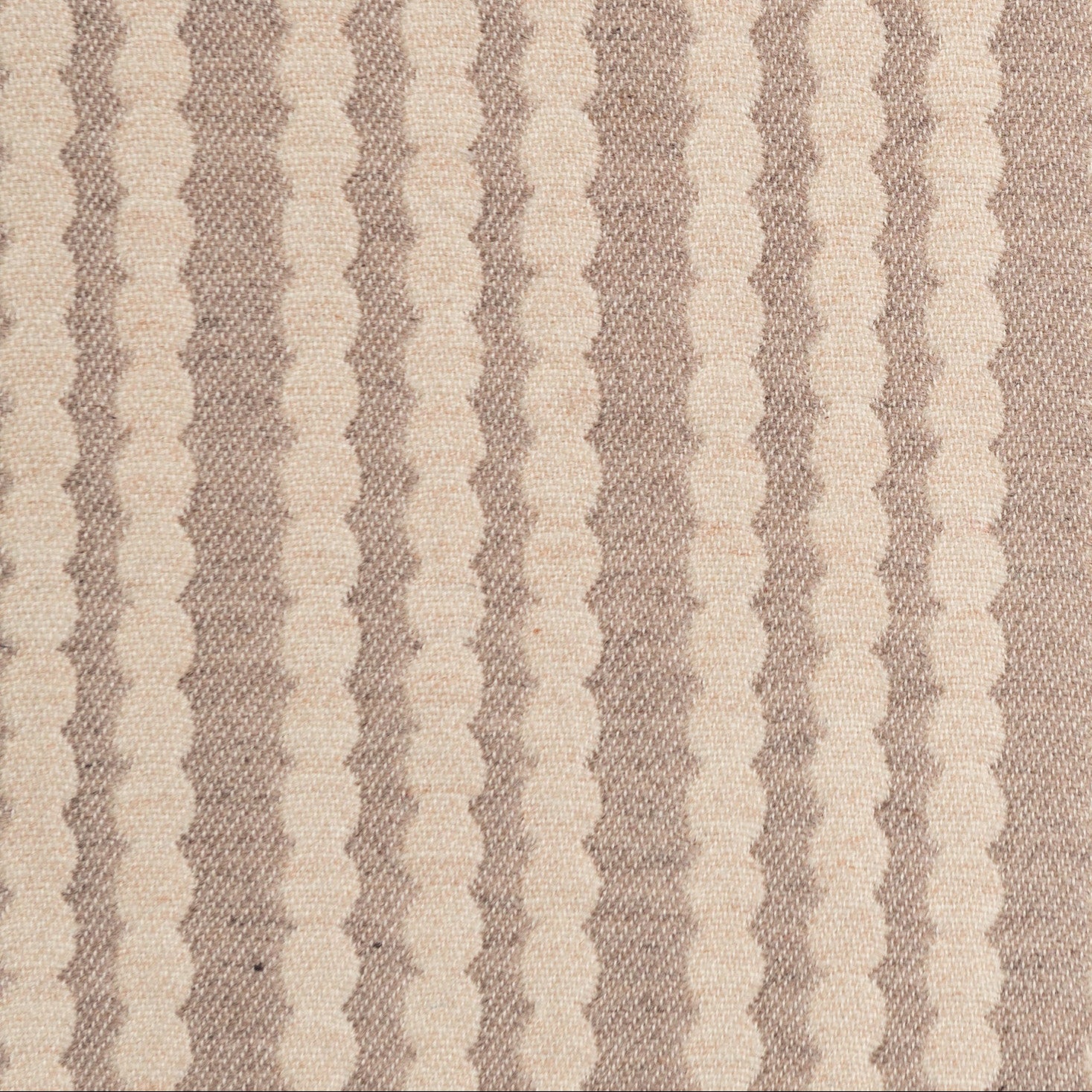 Scallop Stripe Merino Wool Fabric Mushroom sample