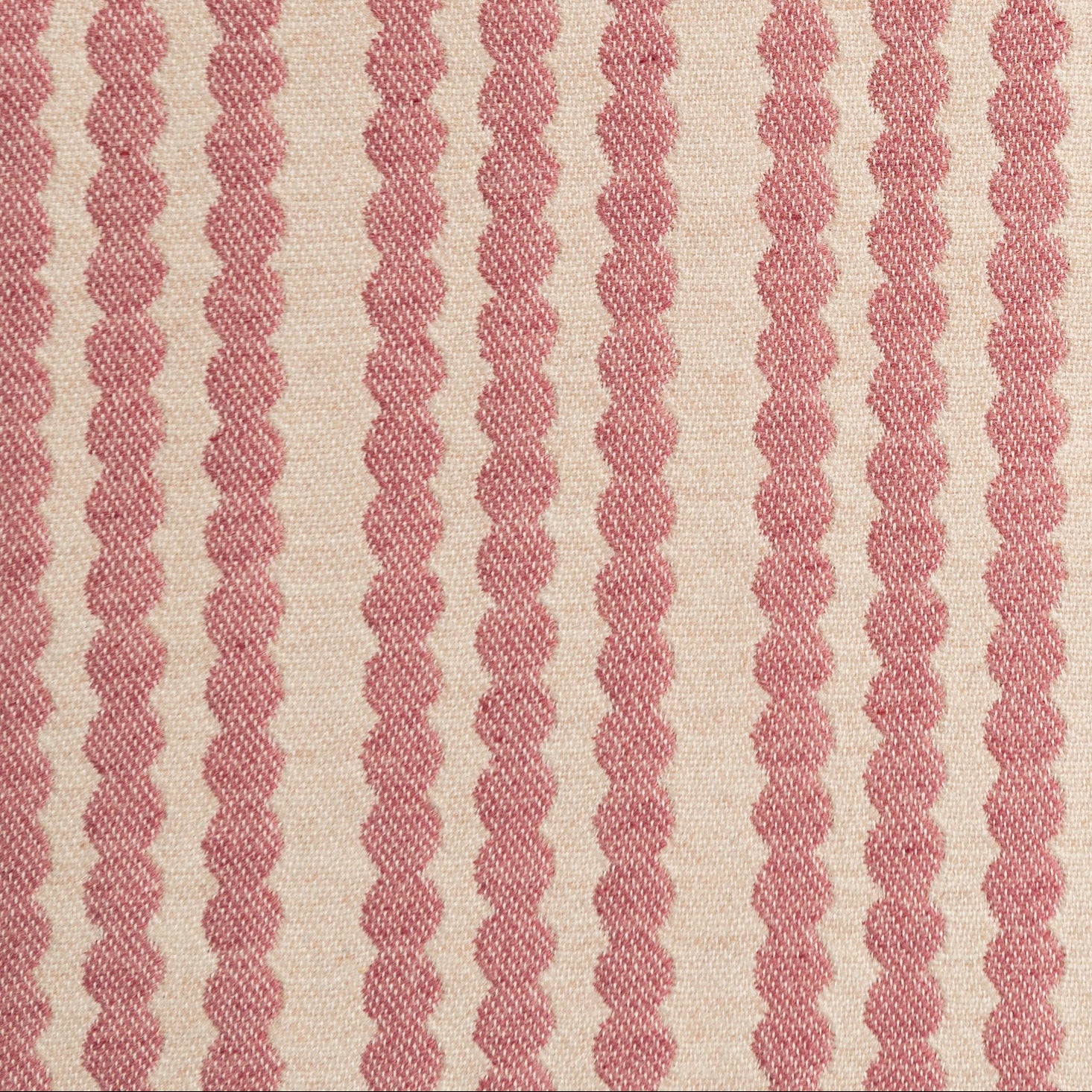 Scallop Stripe Merino Wool Fabric Rose sample
