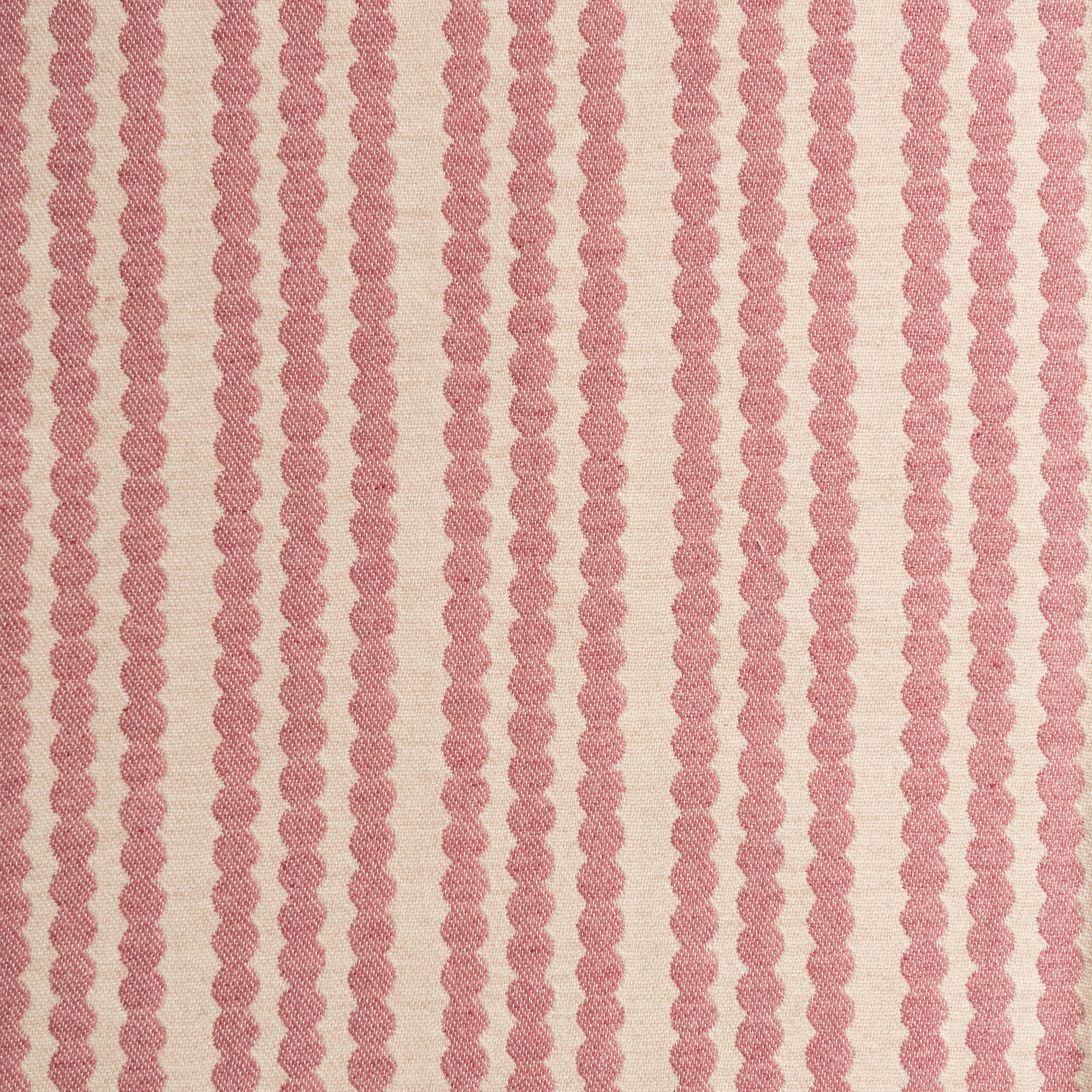 Scallop Stripe Merino Wool Fabric Rose sample