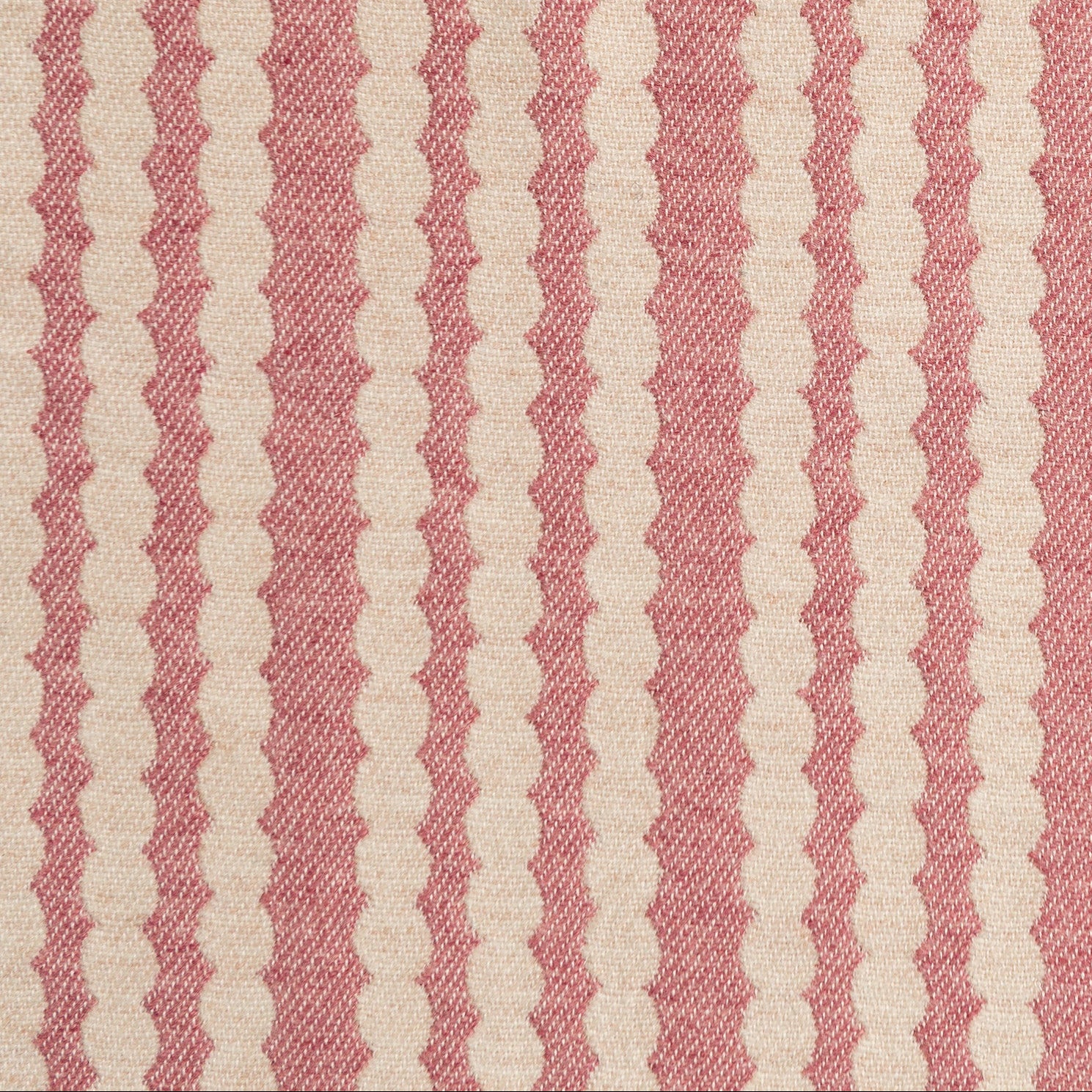 Scallop Stripe Merino Wool Fabric Rose sample